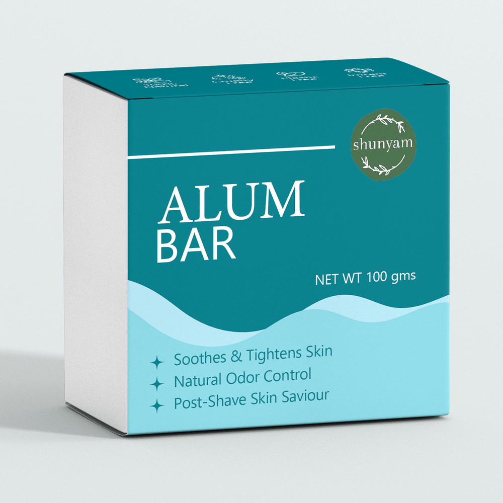 Shunyam Alum Bar - Aftershave and Natural Deodorant with Travel Pouch (Free)