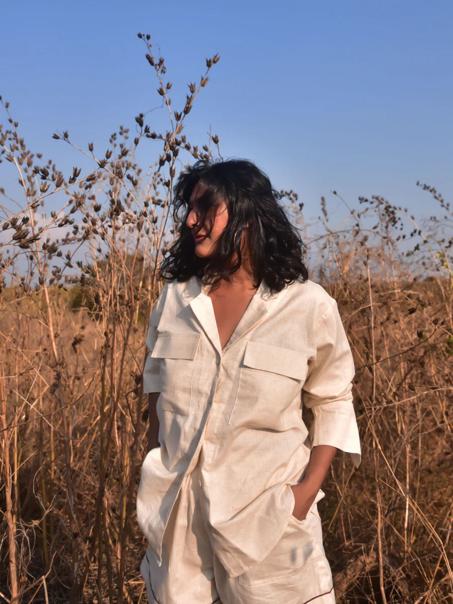 WhySoBlue Amara Linen Shirt