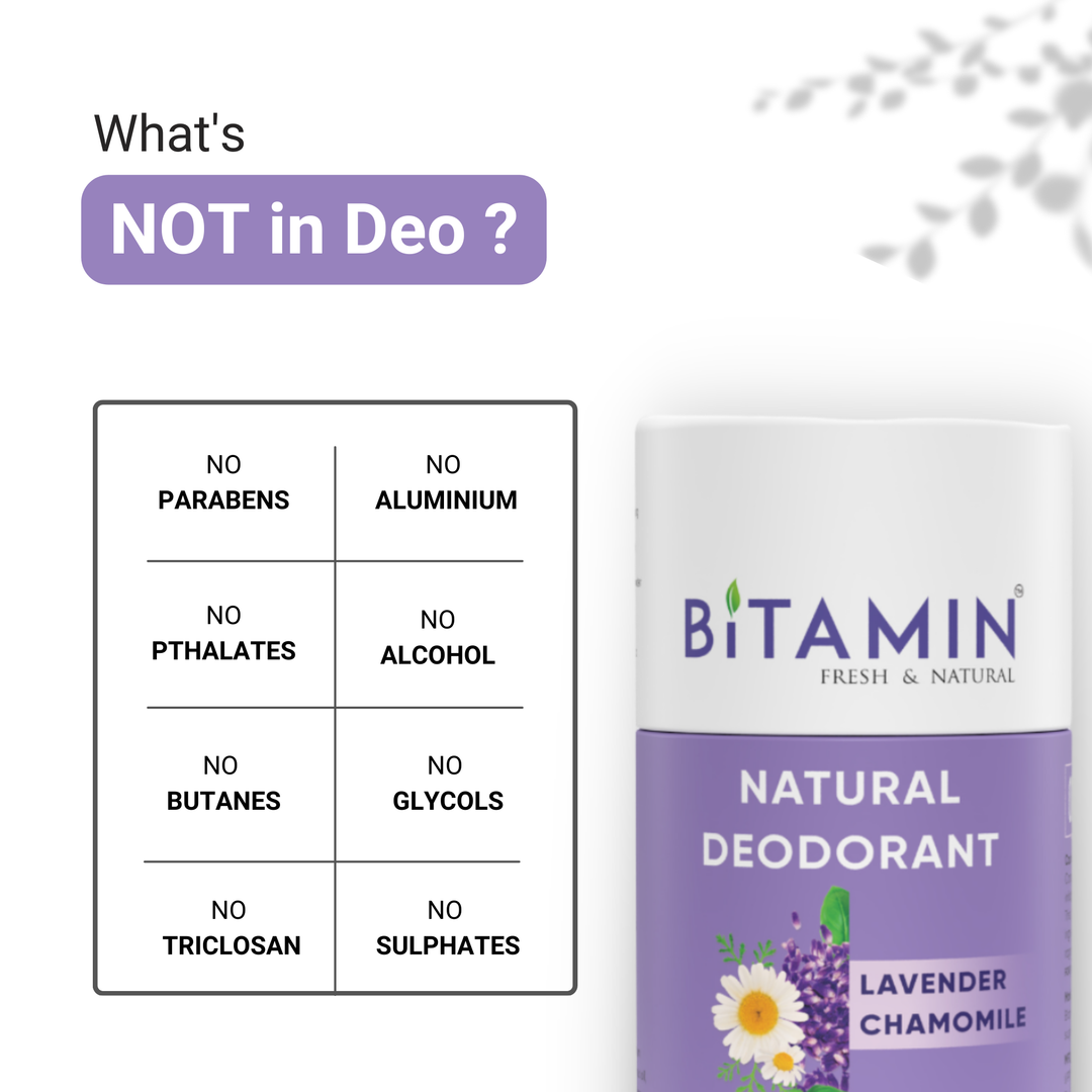 Bitamin Lavender Chamomile Natural Deodorant - 30 Grams