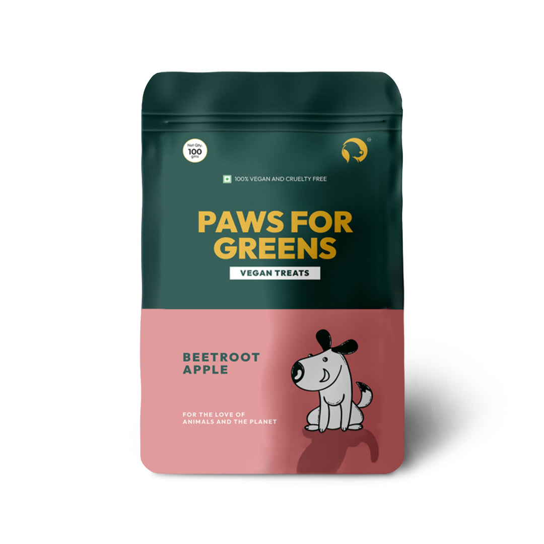 Paws for Greens Vegan Treat- Beetroot and Apple Flavour - 100 gm