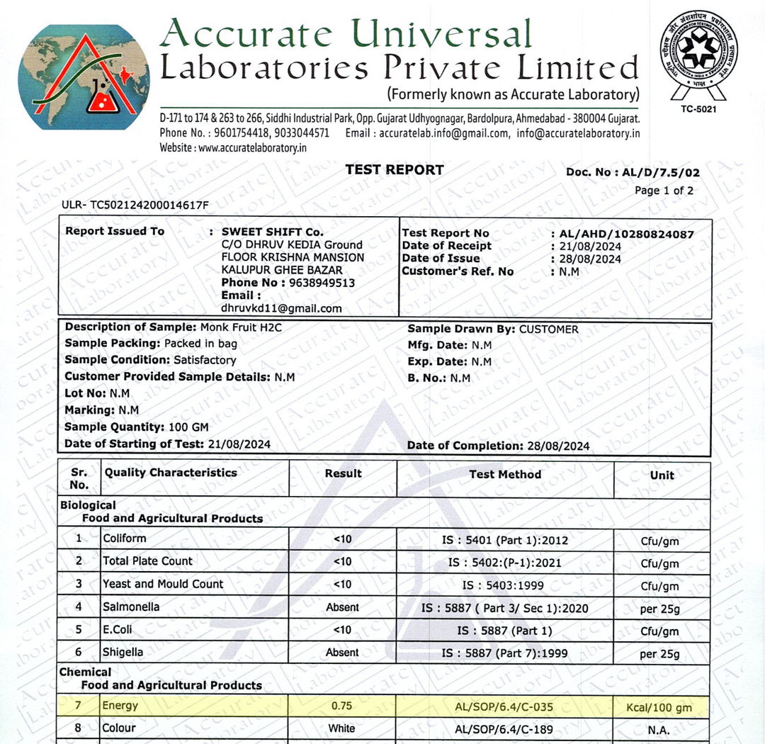 Good Sugar Monk Fruit Sugar Sachet Box