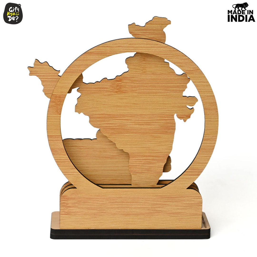 Gift Kya De Political Pen Stand and Card Holder | Gandhi Ji, Ambedkar Ji & Bhagat Singh Ji  | Wise Quotes | Mementos