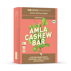 Nourish Organics Amla Cashews Bar, 30g (Pack of 6)