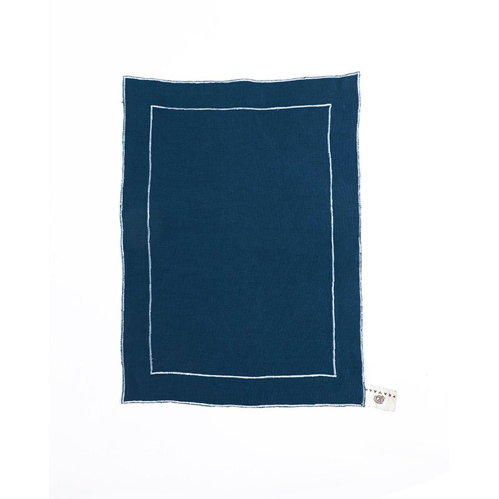 Pravaah Ananta - embroidered hemp placemats set