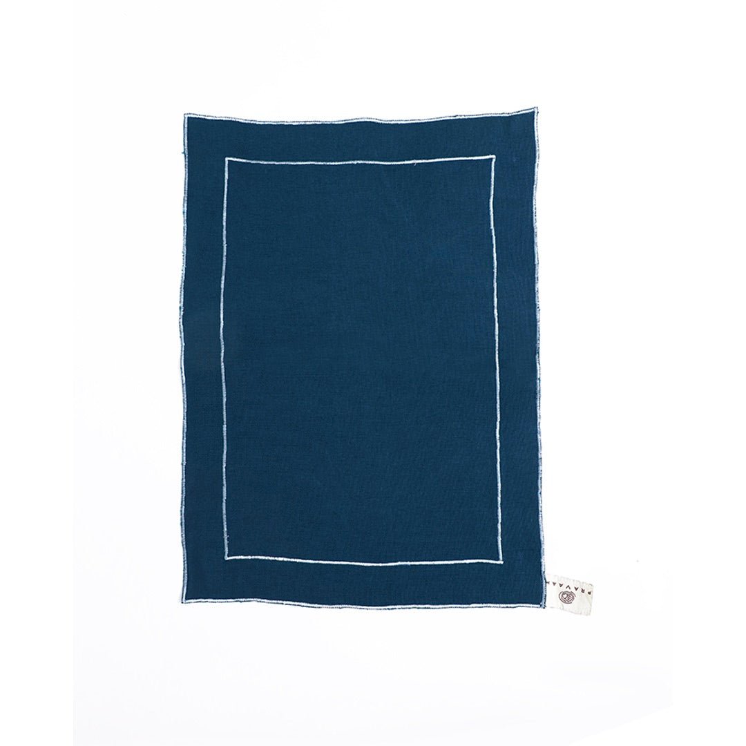 Pravaah Ananta - embroidered hemp placemats set
