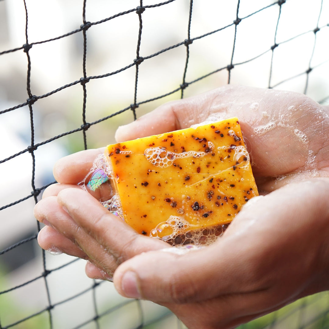 Bare Necessities Annatto Handmade Scrub Soap | All skin types - 75g