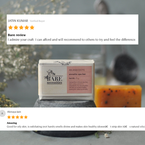 Bare Necessities Annatto Handmade Scrub Soap | All skin types - 75g