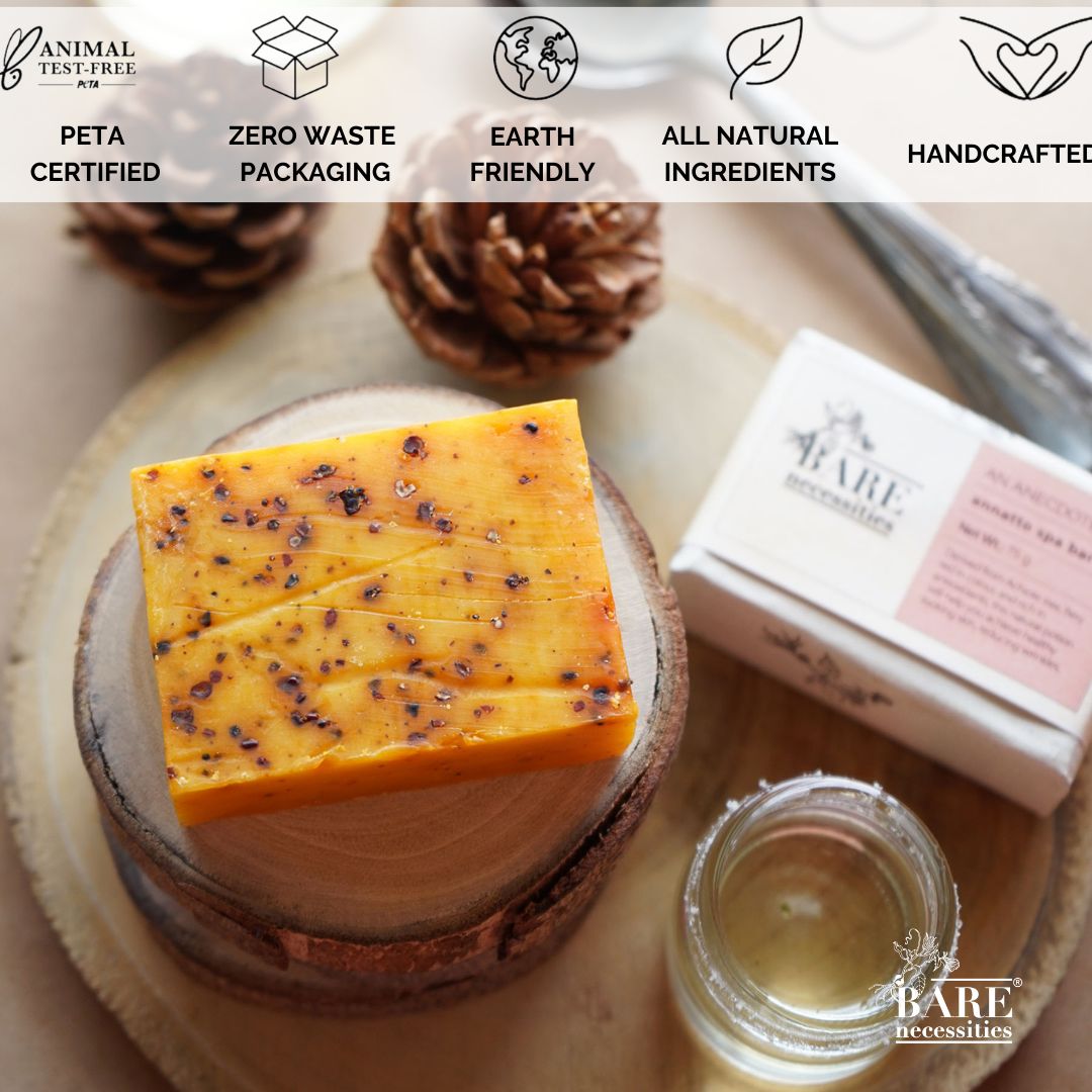 Bare Necessities Annatto Handmade Scrub Soap | All skin types - 75g