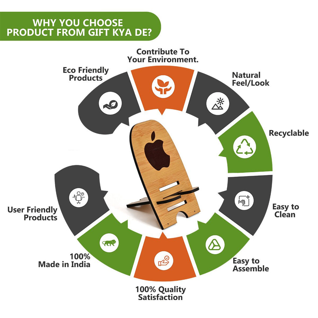 Gift Kya De Mobile Stand With 3 Level | Mobile Holder for Table | Compatible with All Mobile Phones