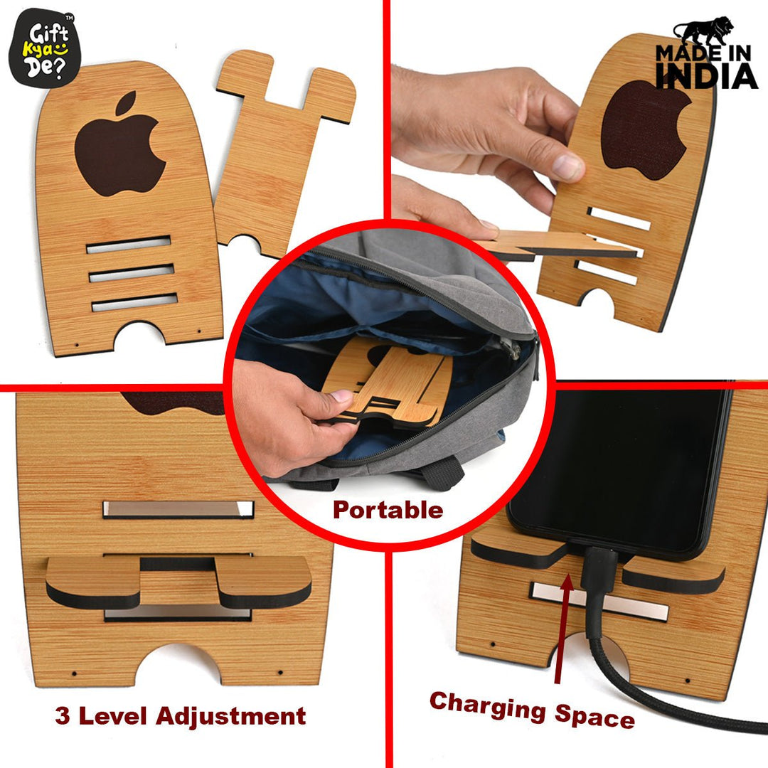 Gift Kya De Mobile Stand With 3 Level | Mobile Holder for Table | Compatible with All Mobile Phones