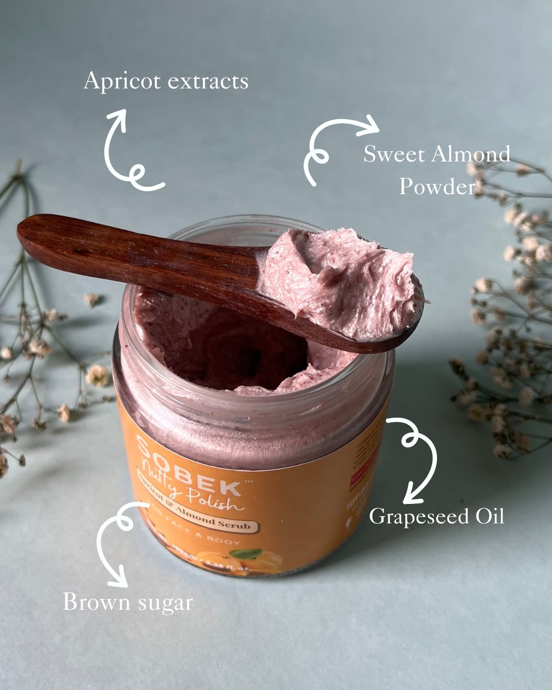 Nutty polish, apricot face and body Gel scrub 100 g