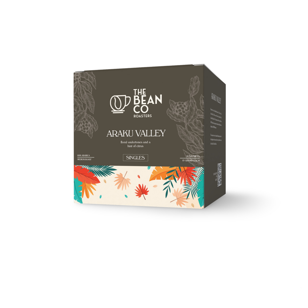 THE BEAN CO Arabica Blend Blend | Single-Use Coffee Sachets (15g) | For French Press | Coffee Sachet | Premium Coffee Grounds | 10 x 15 Gram Sachets In a Box