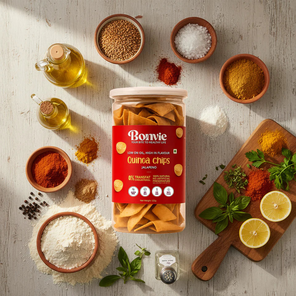 Bonvie Quinoa Chips - Jalapeño Pack of 3