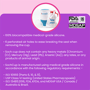 Menstrual cup (improved design) (FDA approved)