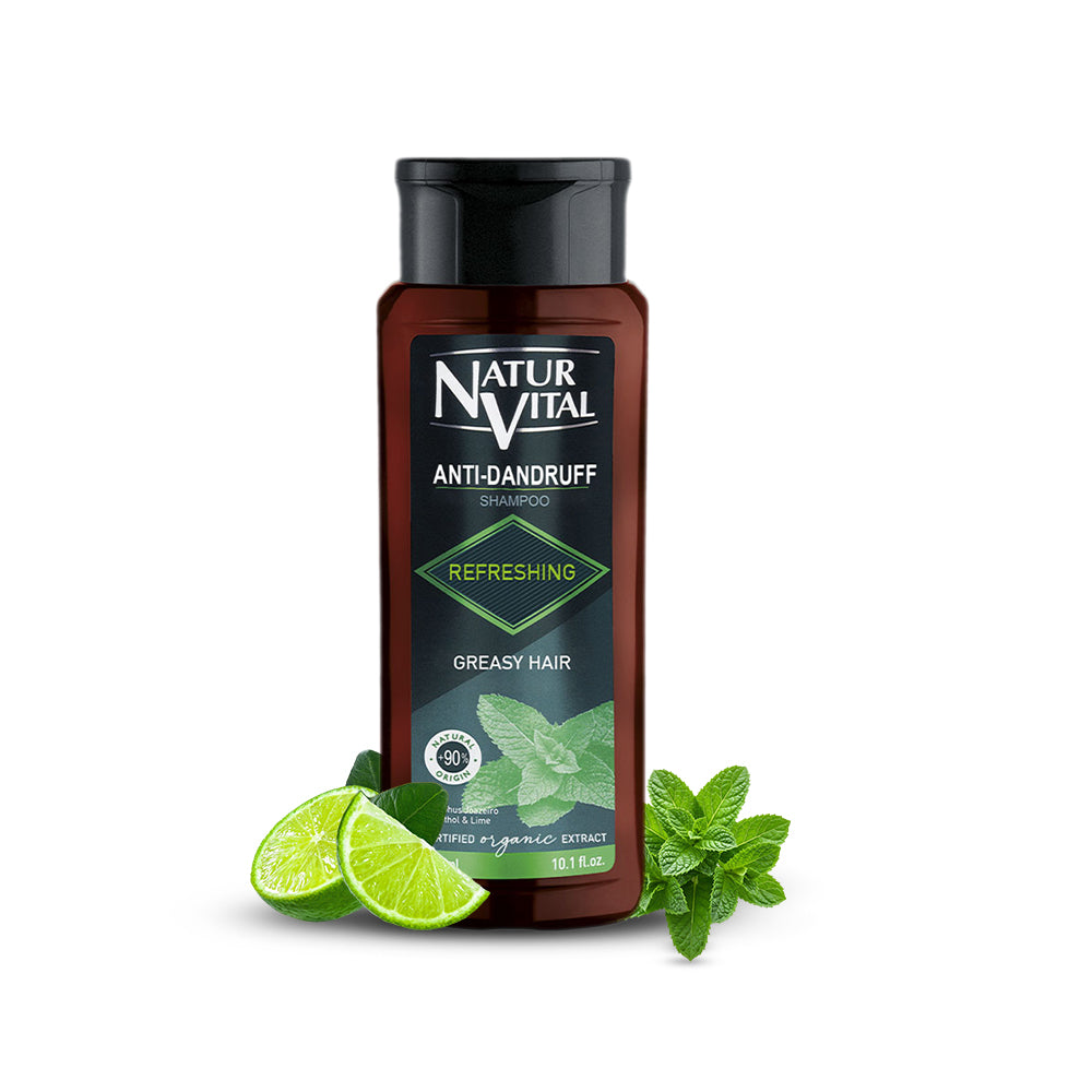 NaturVital Anti-Dandruff Refreshing Shampoo for Greasy Hair – 300ml