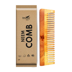 Imvelo Neem Comb Set for Women & Men - Wooden Comb for Women Hair Growth, Anti Hairfall, Dandruff Remover Comb, Hair Comb for Men - Frizz Control, Straightener Combs