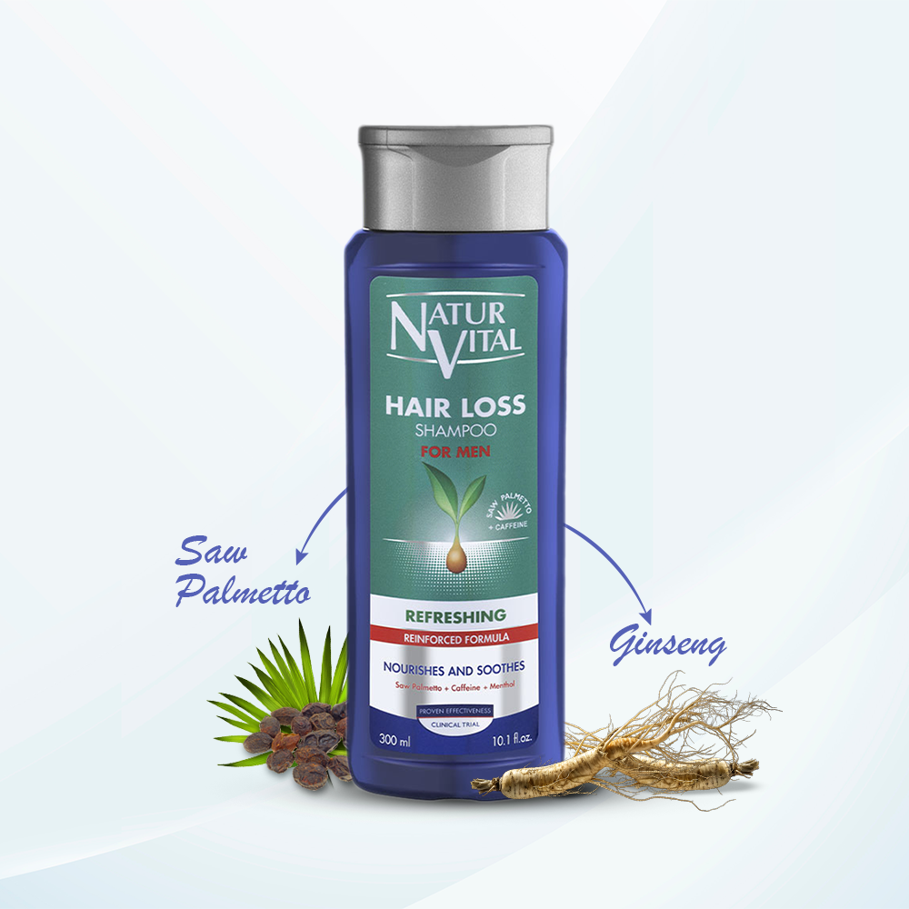 NaturVital Hair Loss Refreshing Shampoo for Men– 300ml
