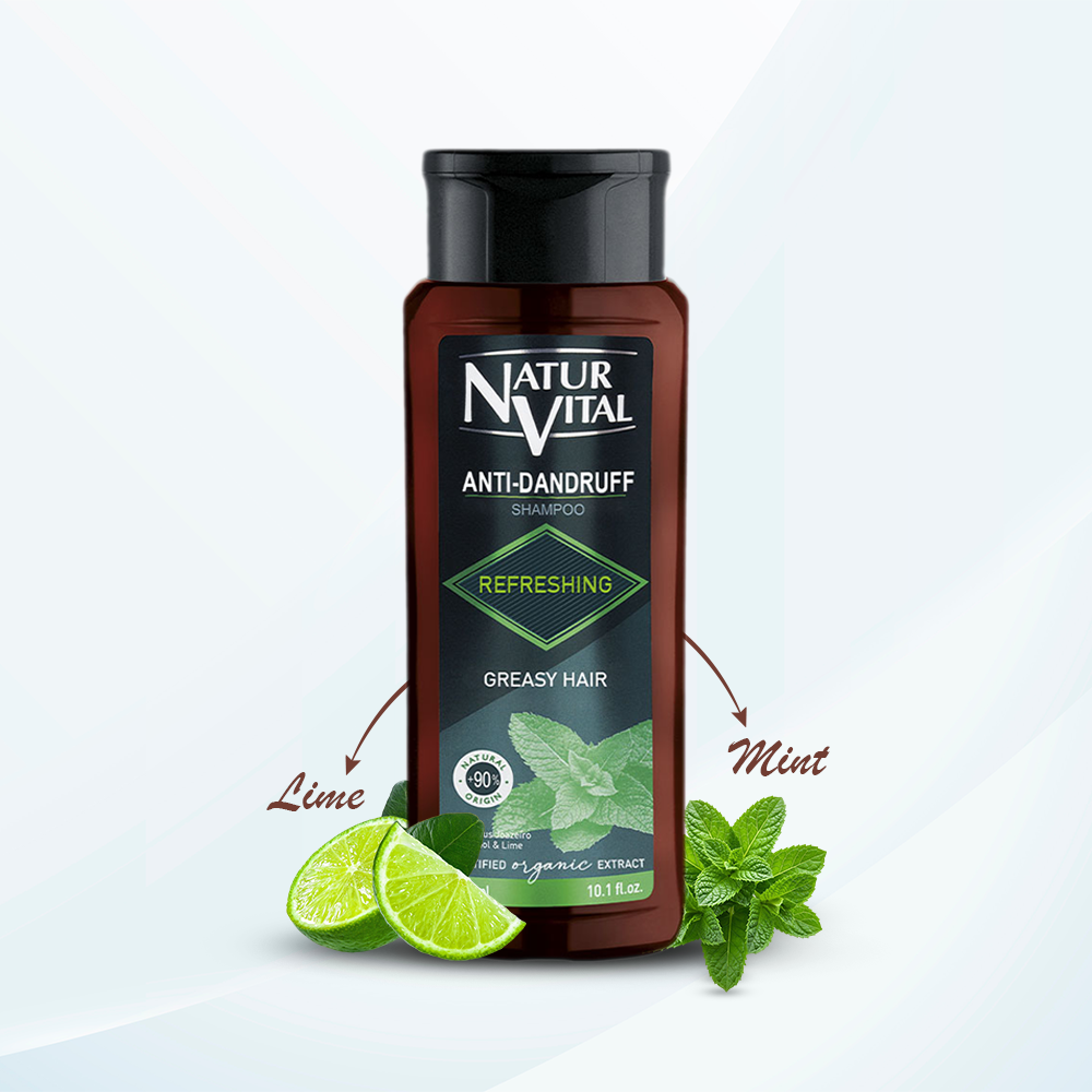 NaturVital Anti-Dandruff Refreshing Shampoo for Greasy Hair – 300ml