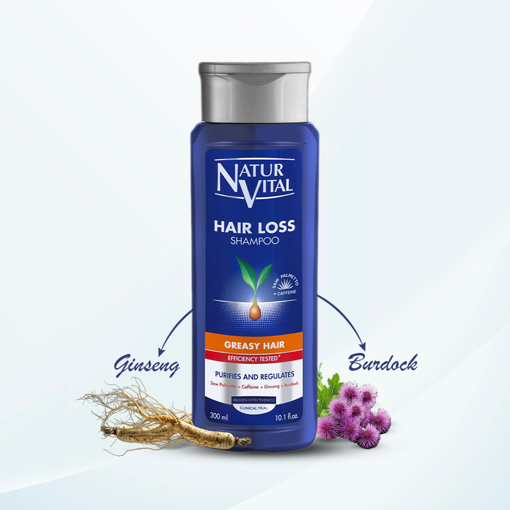 NaturVital Hair Loss Shampoo – Greasy Hair-300ml