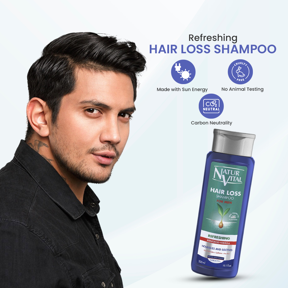 NaturVital Hair Loss Refreshing Shampoo for Men– 300ml