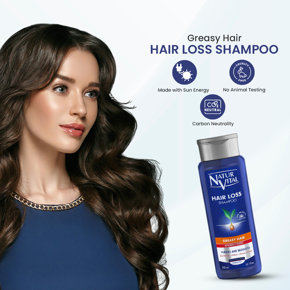 NaturVital Hair Loss Shampoo – Greasy Hair-300ml