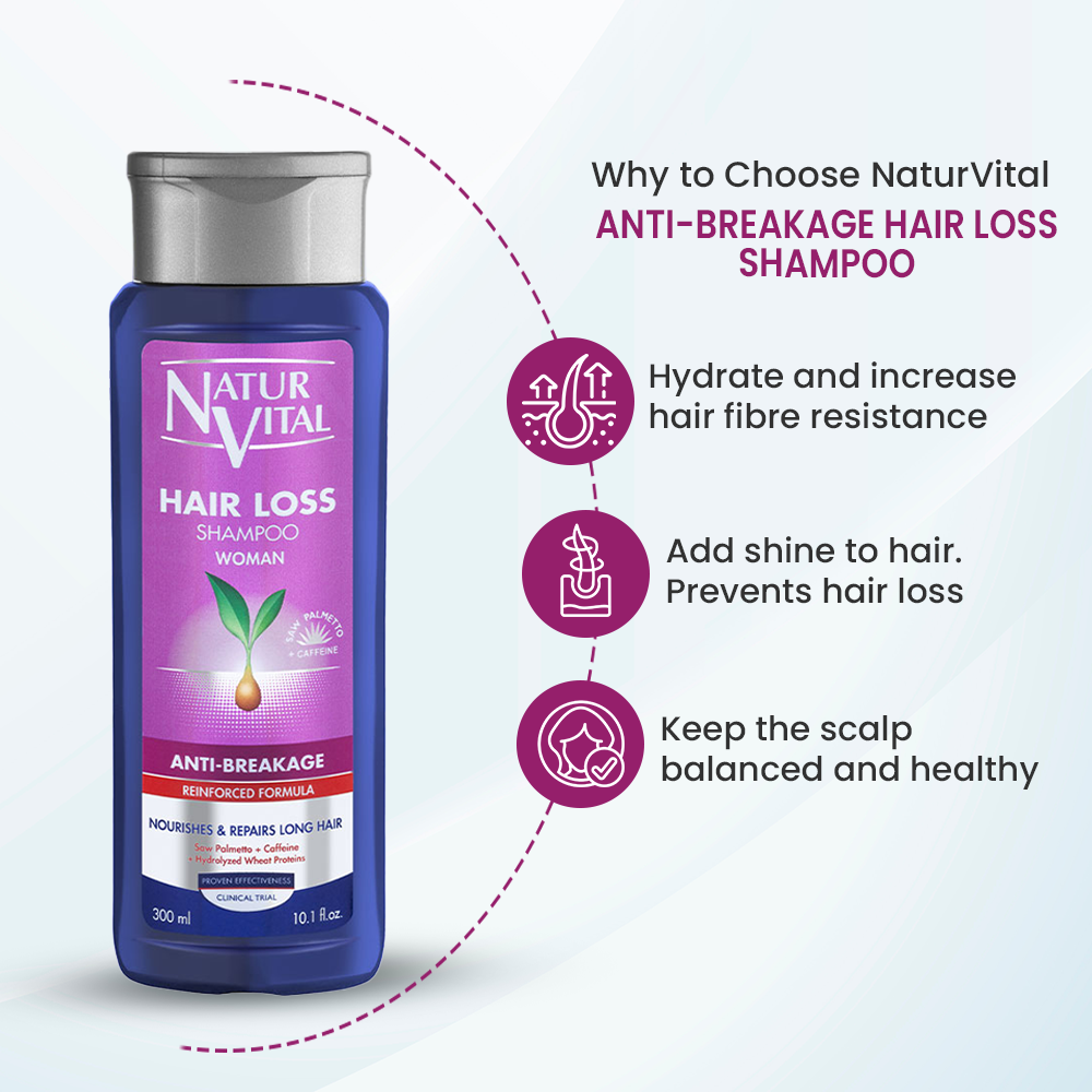 NaturVital Anti-Breakage Shampoo for Woman- 300ml