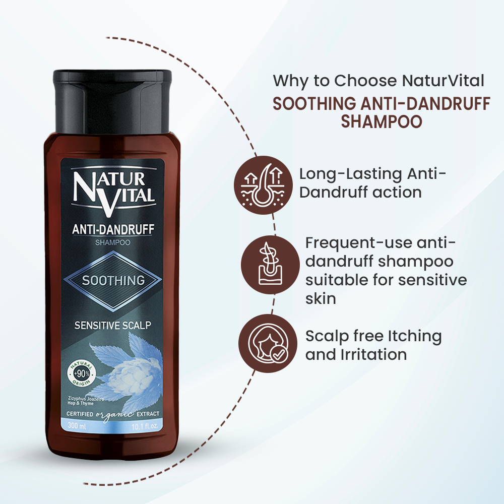 NaturVital Anti-Dandruff Soothing Shampoo – 300ml