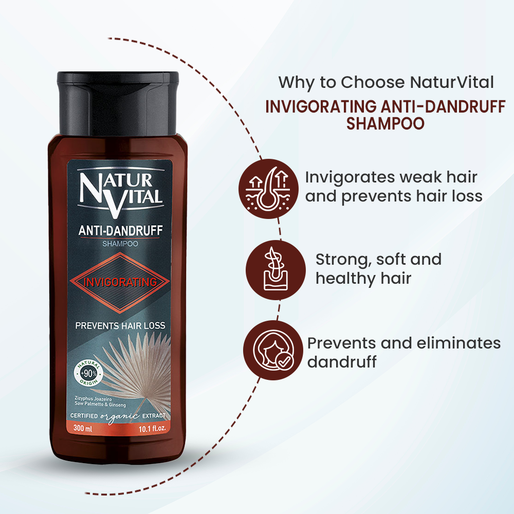 NaturVital Anti-Dandruf Invigorating Shampoo - 300ml