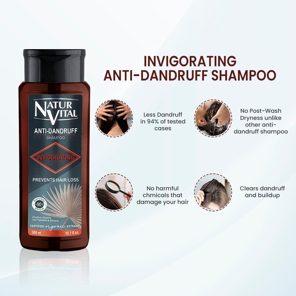 NaturVital Anti-Dandruf Invigorating Shampoo - 300ml