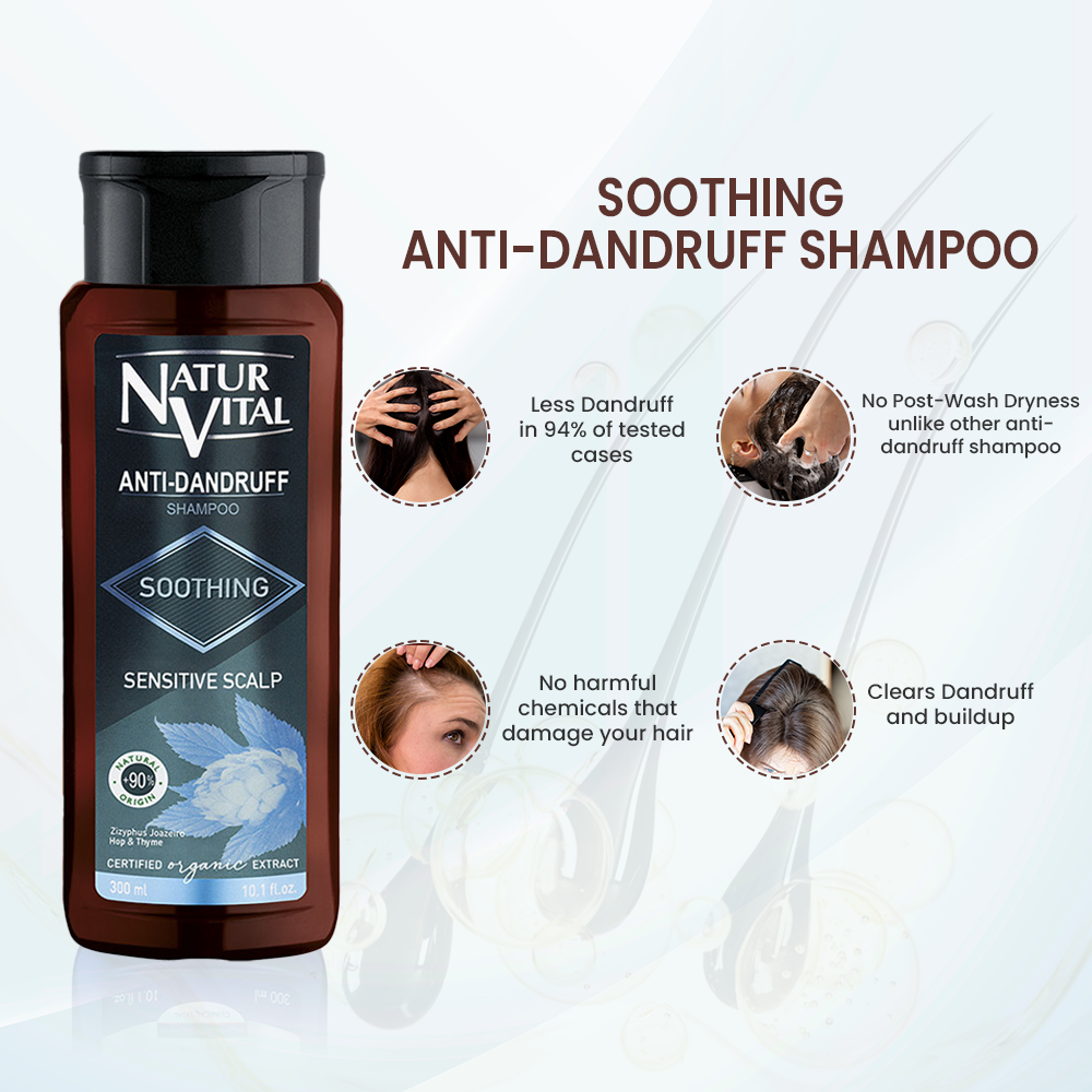 NaturVital Anti-Dandruff Soothing Shampoo – 300ml