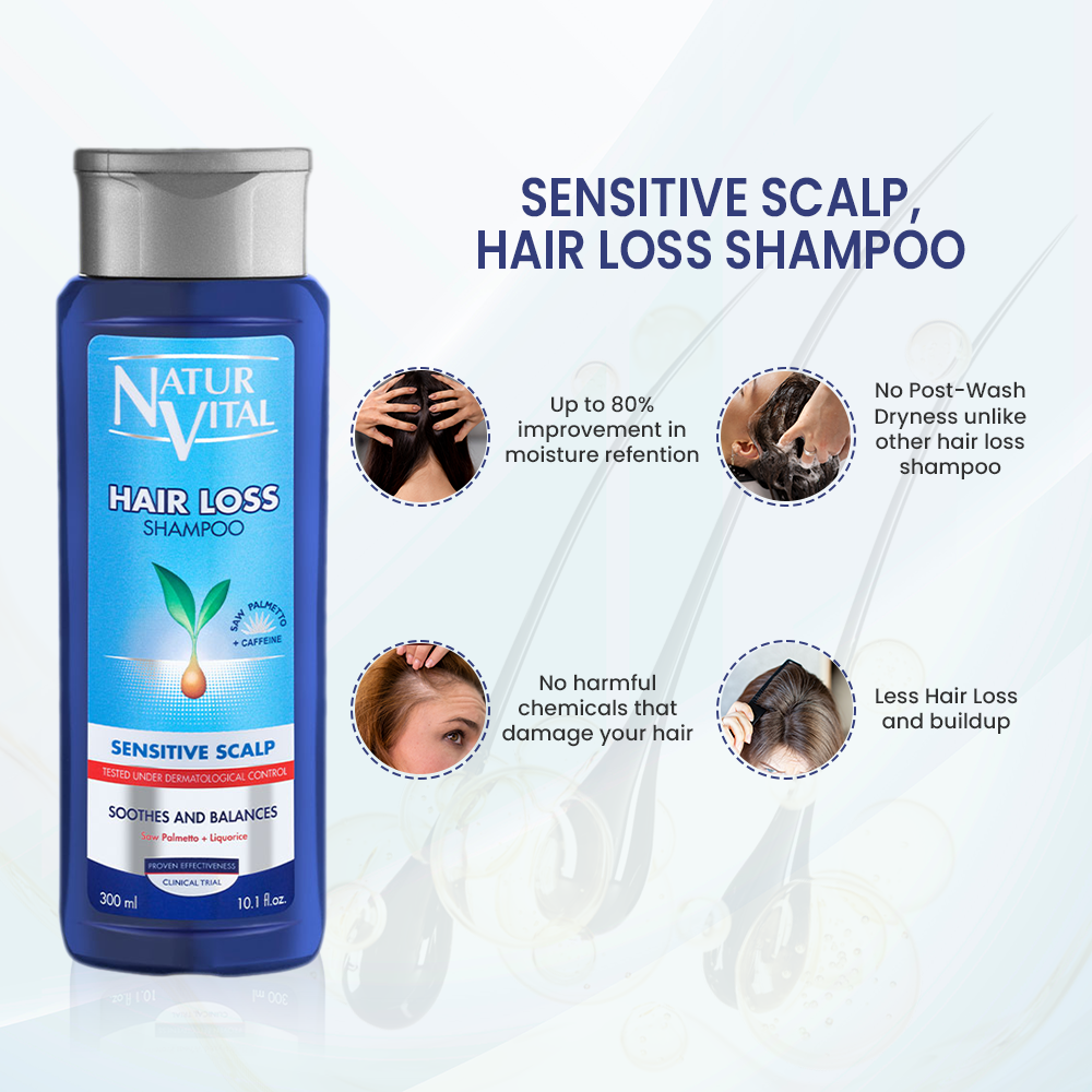 NaturVital Sensitive Hair Loss Shampoo – 300ml