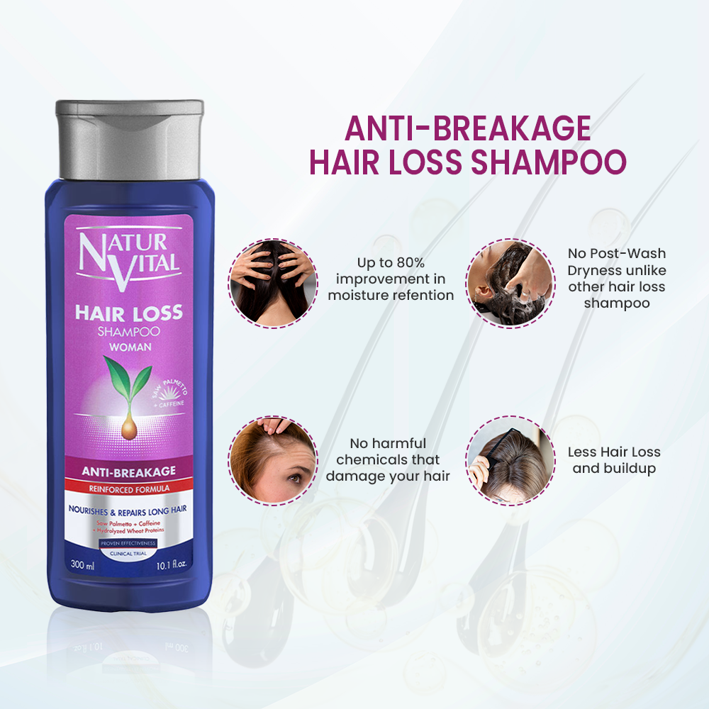 NaturVital Anti-Breakage Shampoo for Woman- 300ml