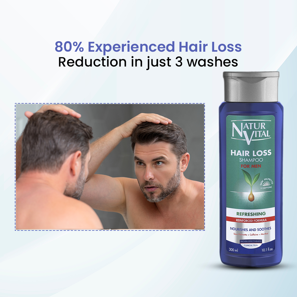 NaturVital Hair Loss Refreshing Shampoo for Men– 300ml