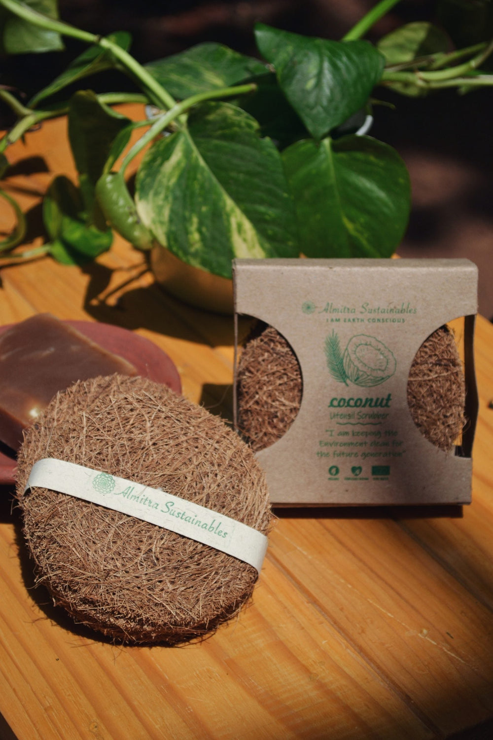 Almitra Sustainables Coconut Fiber - Coir Scrub pack of 3