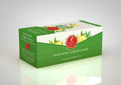 Julius Meinl Asian Spirit Ginger Lemon Herbal Tea - Pack of 25 Tea Bags