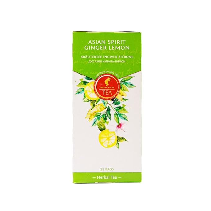 Julius Meinl Asian Spirit Ginger Lemon Herbal Tea - Pack of 25 Tea Bags