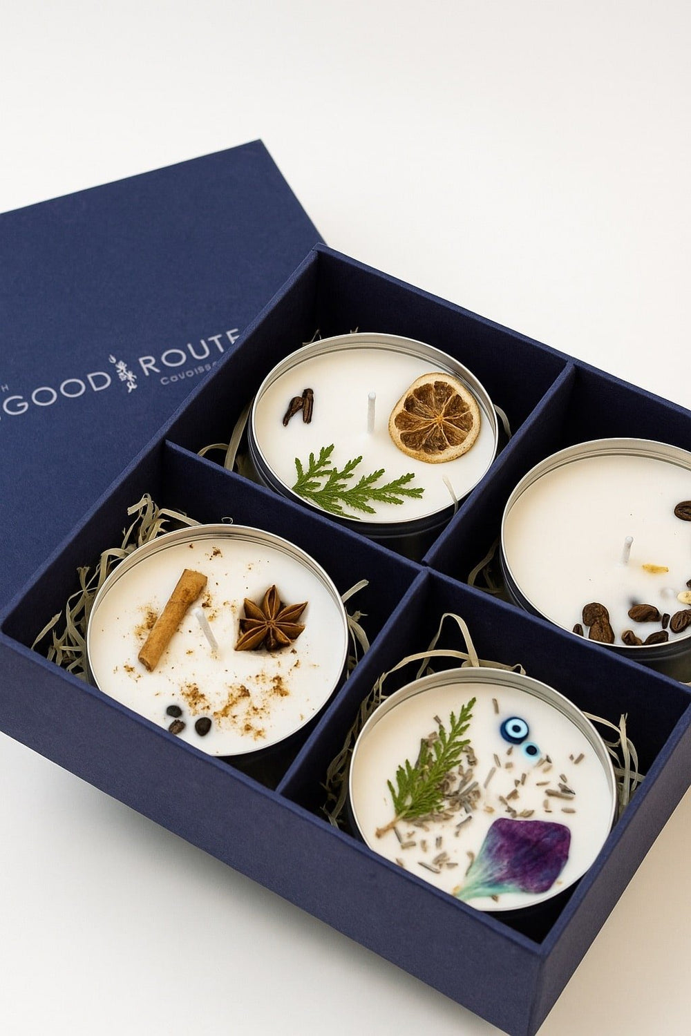 The Good Route Assorted Candles Giftbox - Set of 4