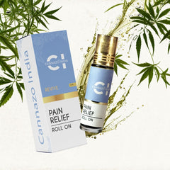 CannazoIndia® Best Pain Relief - Roll On | Revive-10ml | Ultimate Ayurvedic Medicine for Muscular & Nerve Pain |100% Natural, Vijaya Leaf Extract Hemp Seed Oil Lemongrass Eucalyptus Essential Oil | Easy-to-Carry Pocket Roll-On