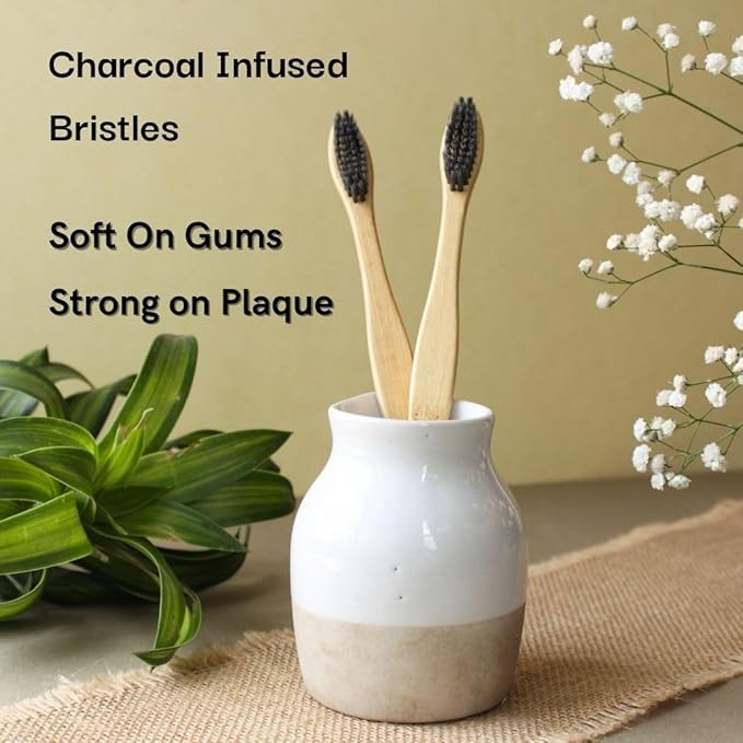 Bare Necessities Biodegradable Bamboo Toothbrush with Compostable Handle