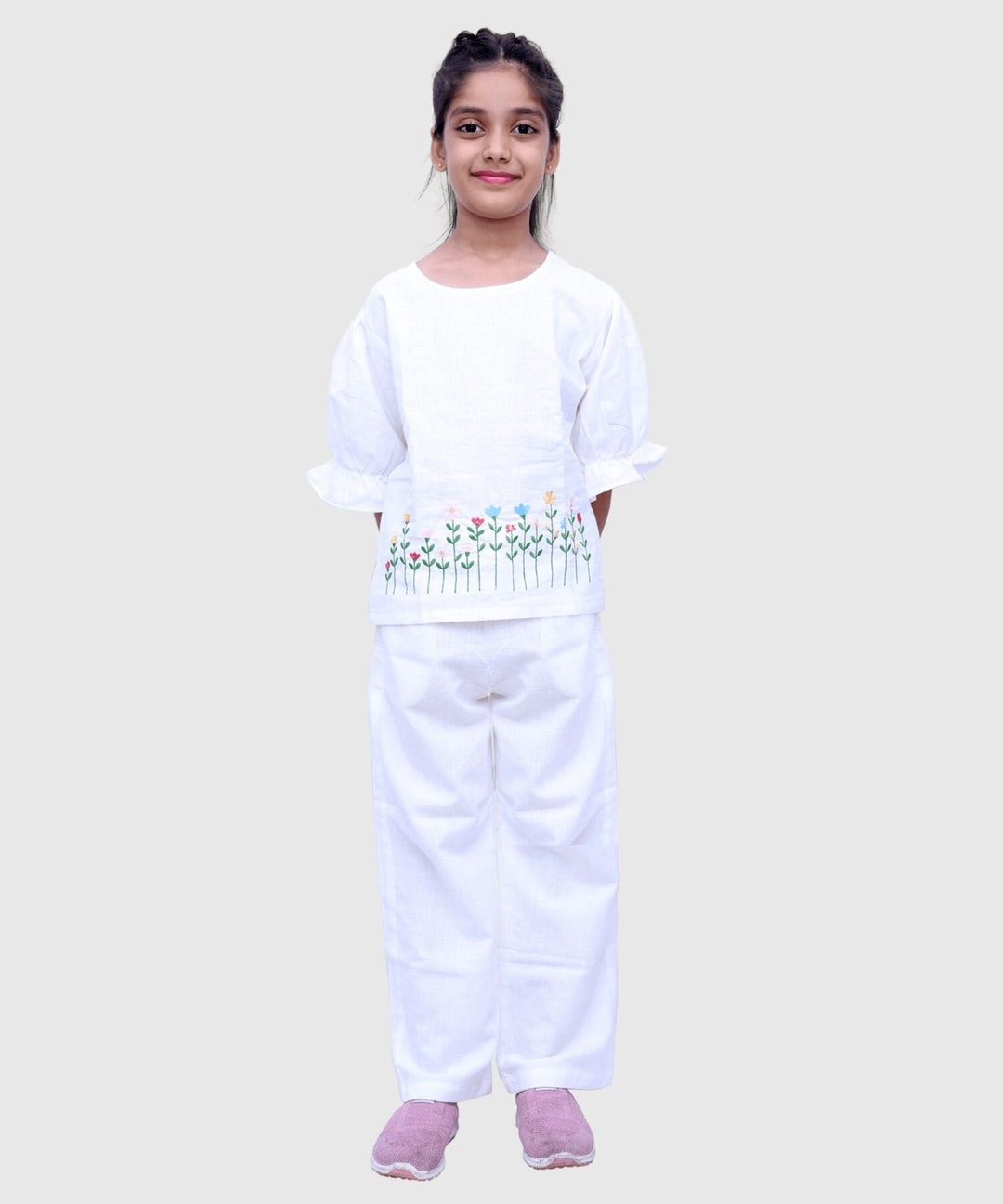 White Multi Floral Co-ord Set