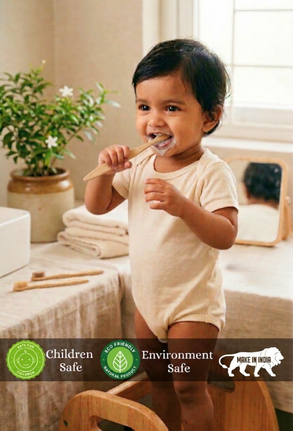 Almitra Sustainables Kids Toothbrush pack of 2