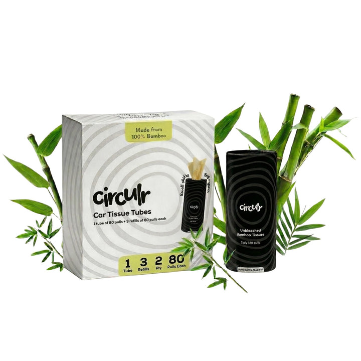 Bamboo Tissue Tube Black (1 Tube + 3 Refills)