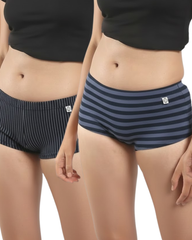 Grapes And Blueberries Organic Cotton Boyshorts Pack Of 2