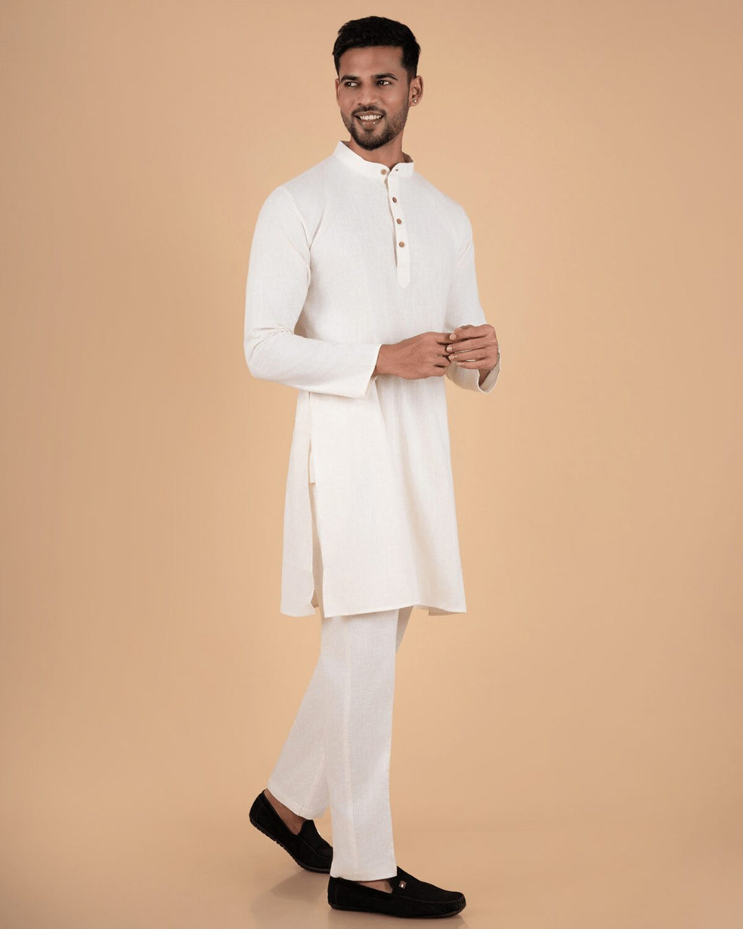 Natural Raw Kurta Set