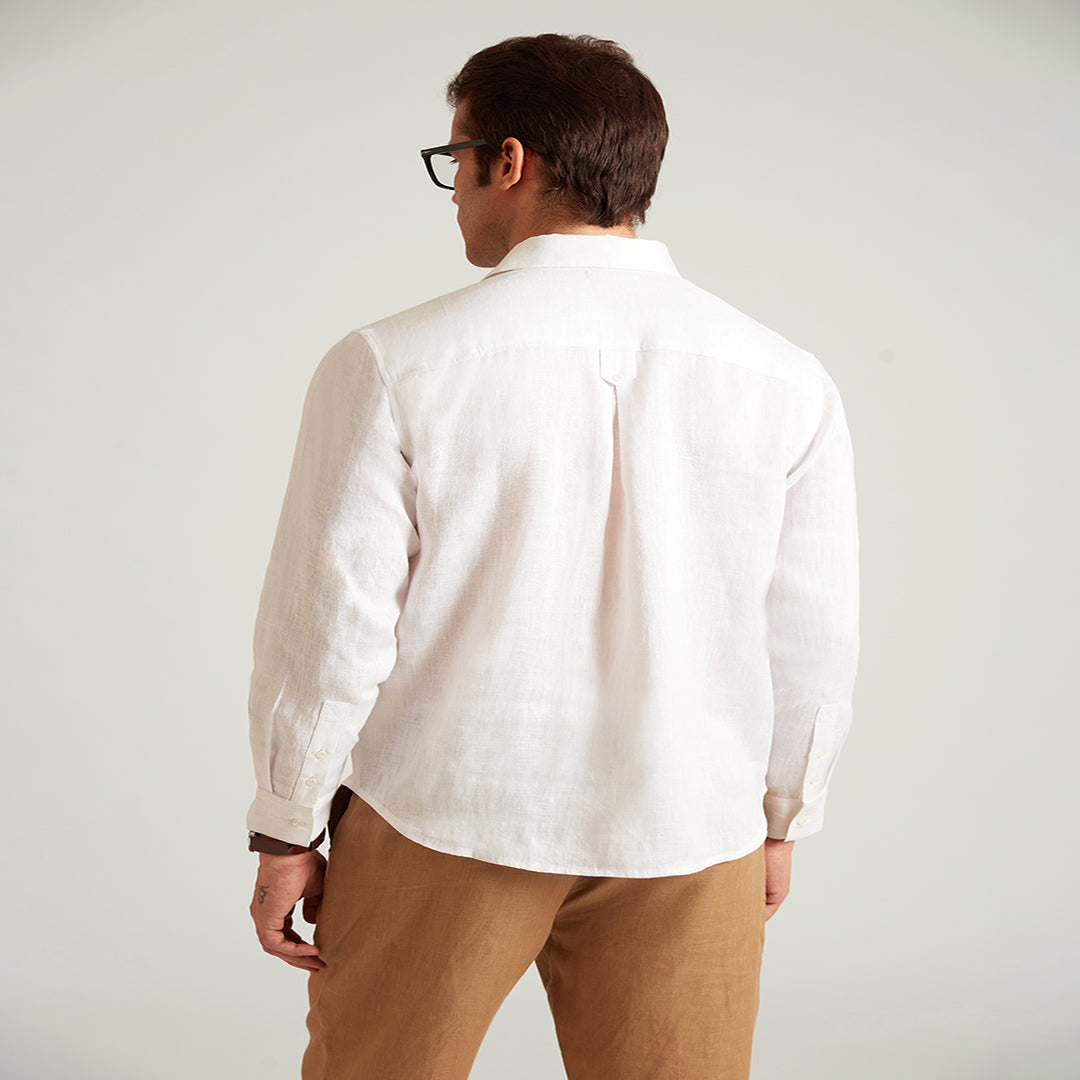 B77 NOAH - Classic White Linen Men&