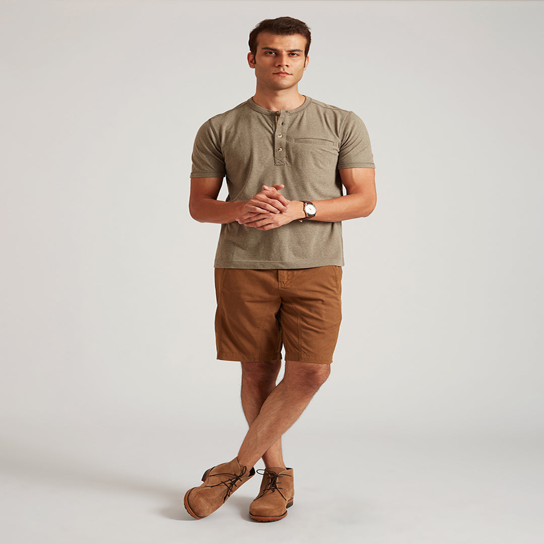B77 FAER Stylish And Rugged Mustard Organic Cotton Men&