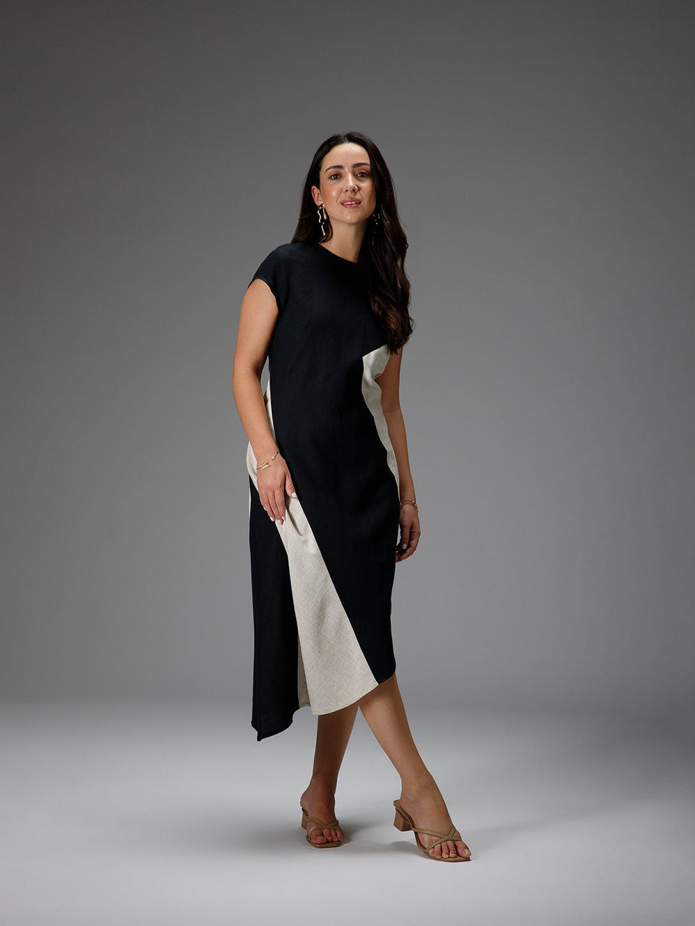 B77 AMBER - Sculptural Cut Dress