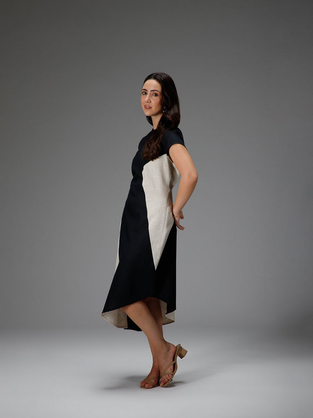 B77 AMBER - Sculptural Cut Dress - Suspire