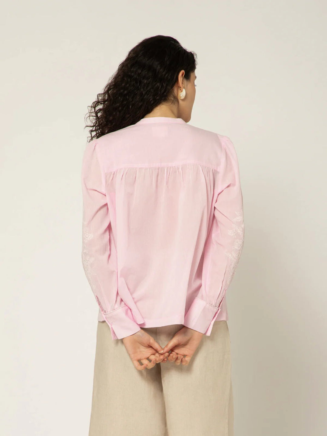 B77 CELINE - Embroidered Organic Cotton Women&