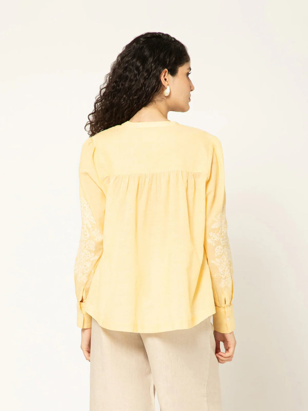 B77 CELINE - Embroidered Organic Cotton Women&